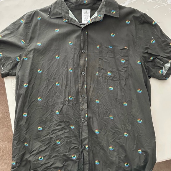 Star Wars Pride Woven Button Down Shirt Mens Large - Picture 1 of 3